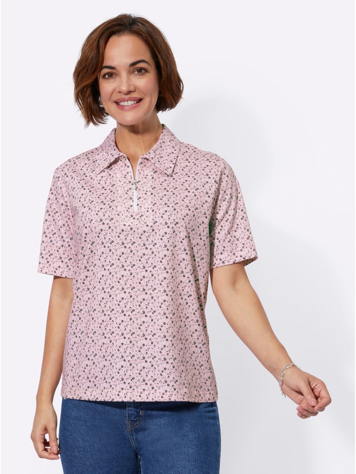 

Рубашка-поло с принтом светло-розового и белого цветов WITT WEIDEN