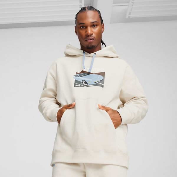 

Мужская толстовка с капюшоном для автоспорта Porsche Legacy 944 Puma, белый