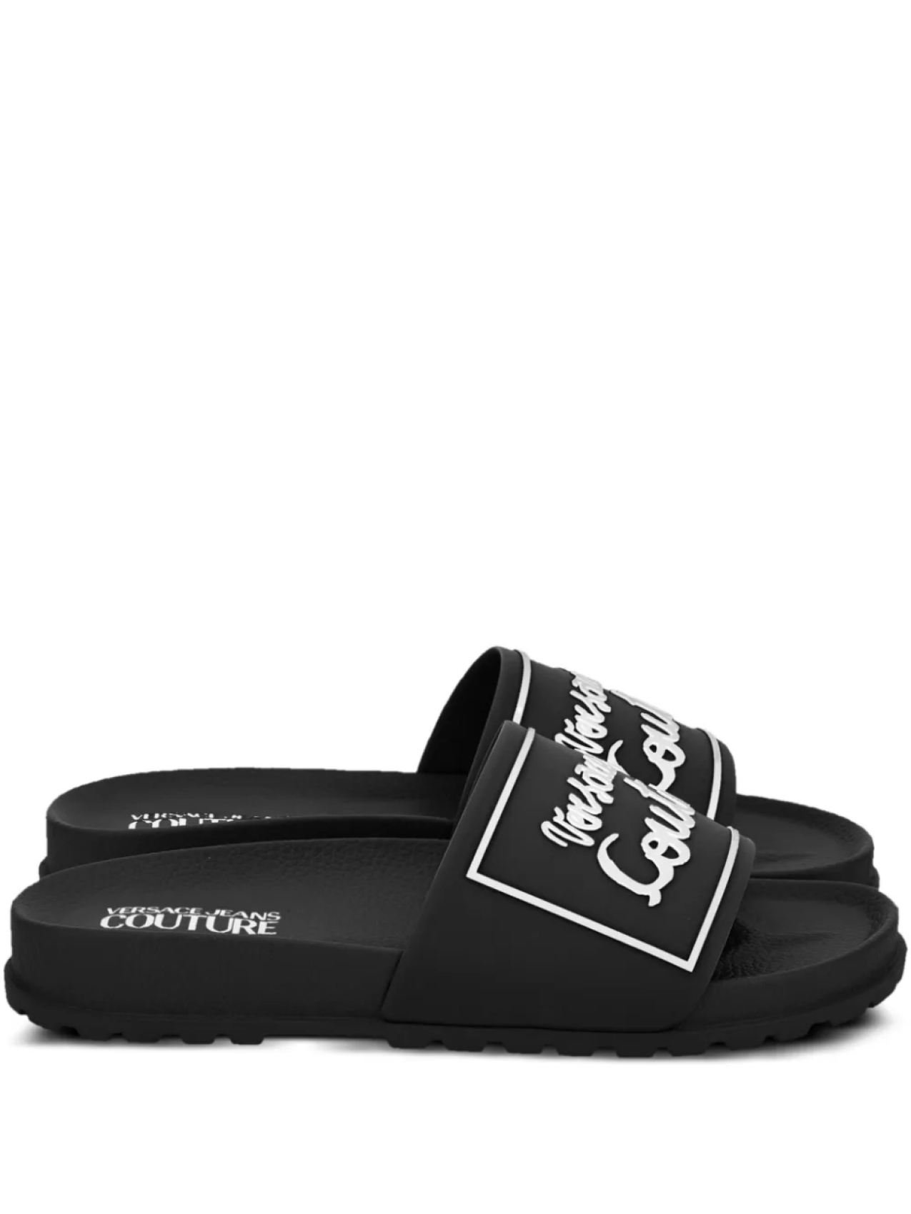 Слайды с логотипом Versace Jeans Couture, черный