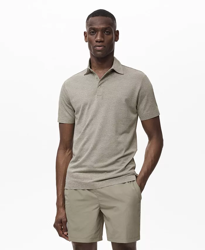 

Мужская поло COOLMAX Slim-Fit MANGO, зеленый