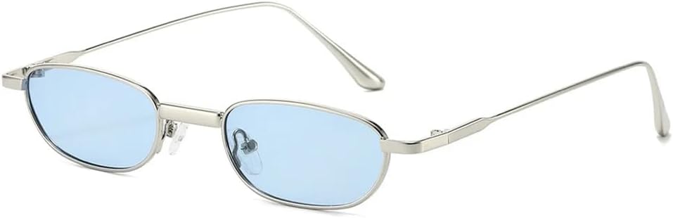 

Солнцезащитные очки UV400 — яркие цвета, маленькая оправа, прозрачные линзы цвета океана, металлик. Подходят для женщин и мужчин, для бега и занятий спортом на открытом воздухе UYPTK, Silver Blue