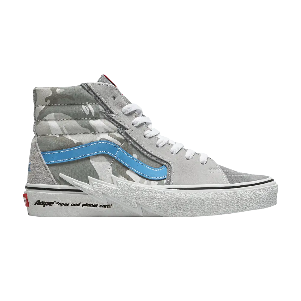 

Ботинки AAPE x Sk8-Hi Vans, серый