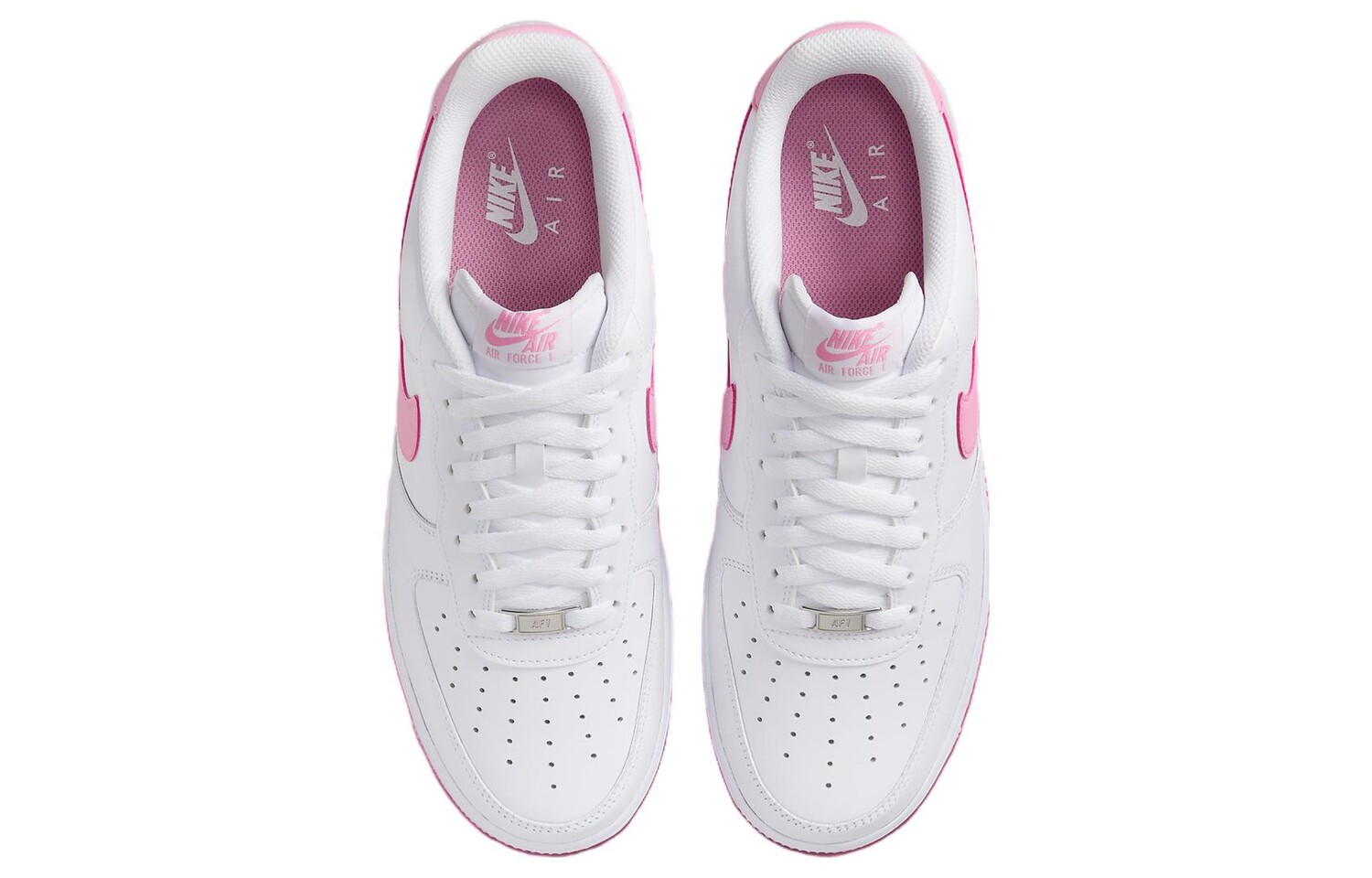 Мужские кроссовки для скейтбординга Nike Air Force 1, Белый/Розовый — фото 4
