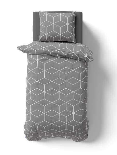 

Комплект постельного белья renforce design cube Hometex Premium Textiles, серый