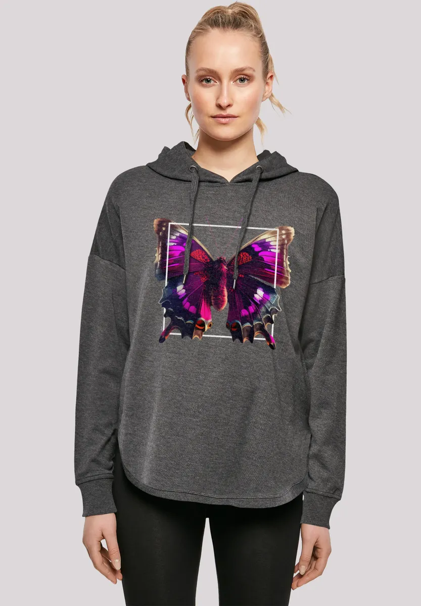 

Толстовка F4NT4STIC "Pink Butterfly OVERSIZE TEE", принт, цвет Charcoal