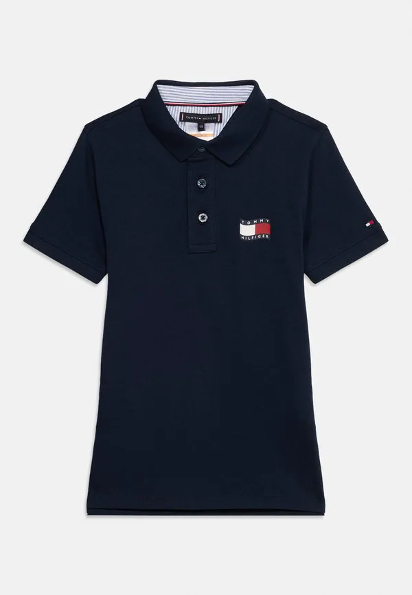 Адаптивная волнистая рубашка поло с флагом итаки в полоску Tommy Hilfiger, Dark Night Navy — фото 3