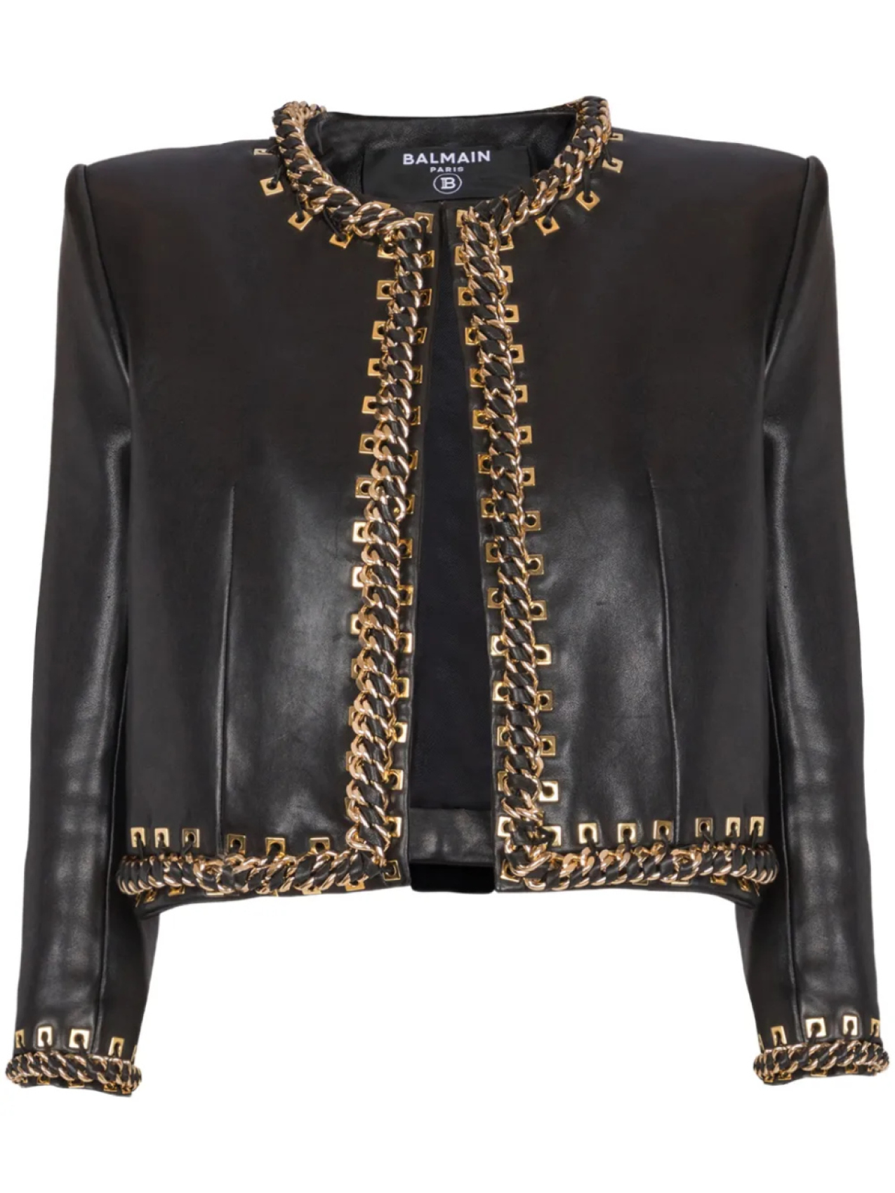 

Balmain куртка с цепочкой, черный