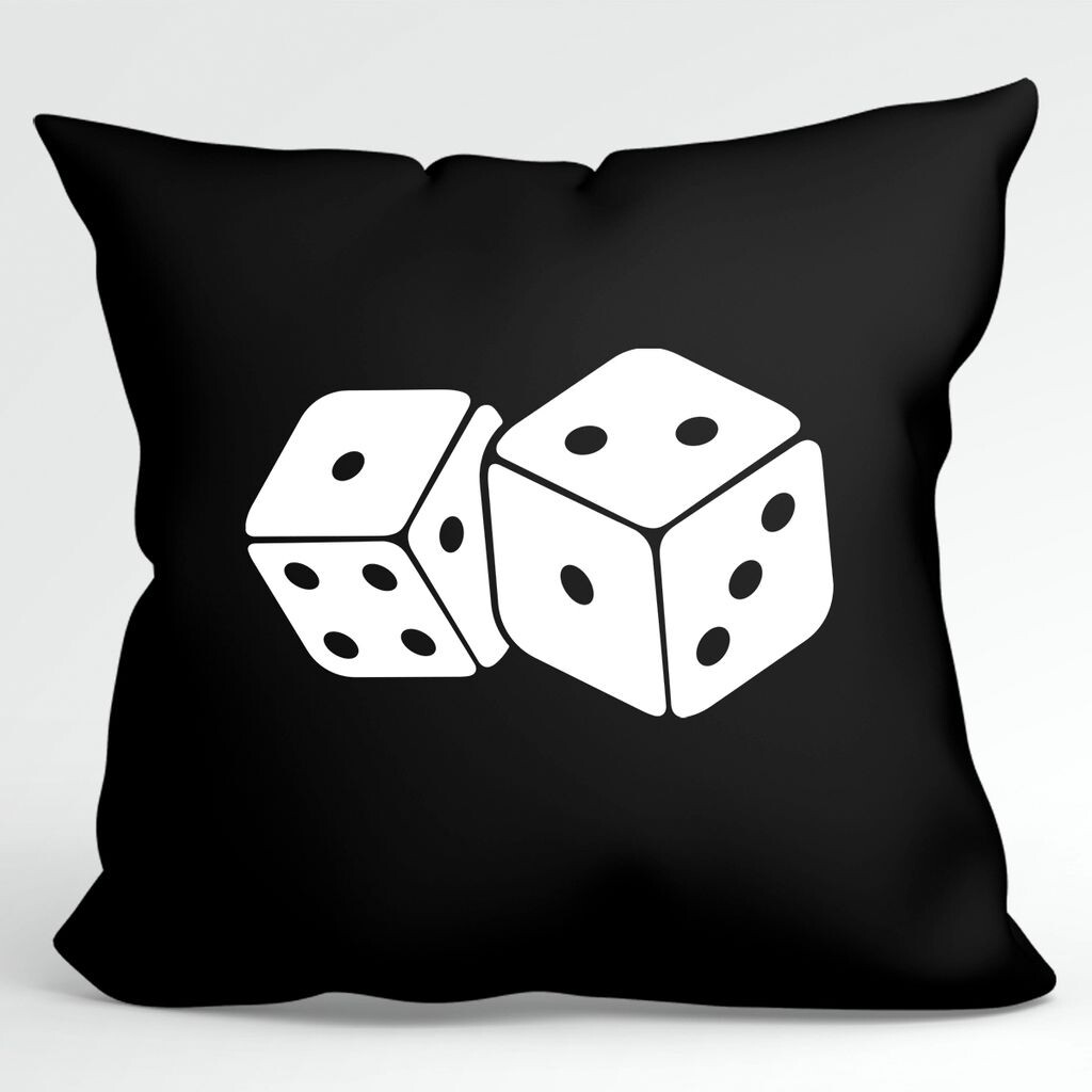 

Huuraa Cushion Cube Dice Декоративный чехол для подушки без наполнителя, размер 40 x 40 см, черный с мотивом для всех поклонников Meiern. Идея подарка для друзей и семьи Hellweg Druckerei