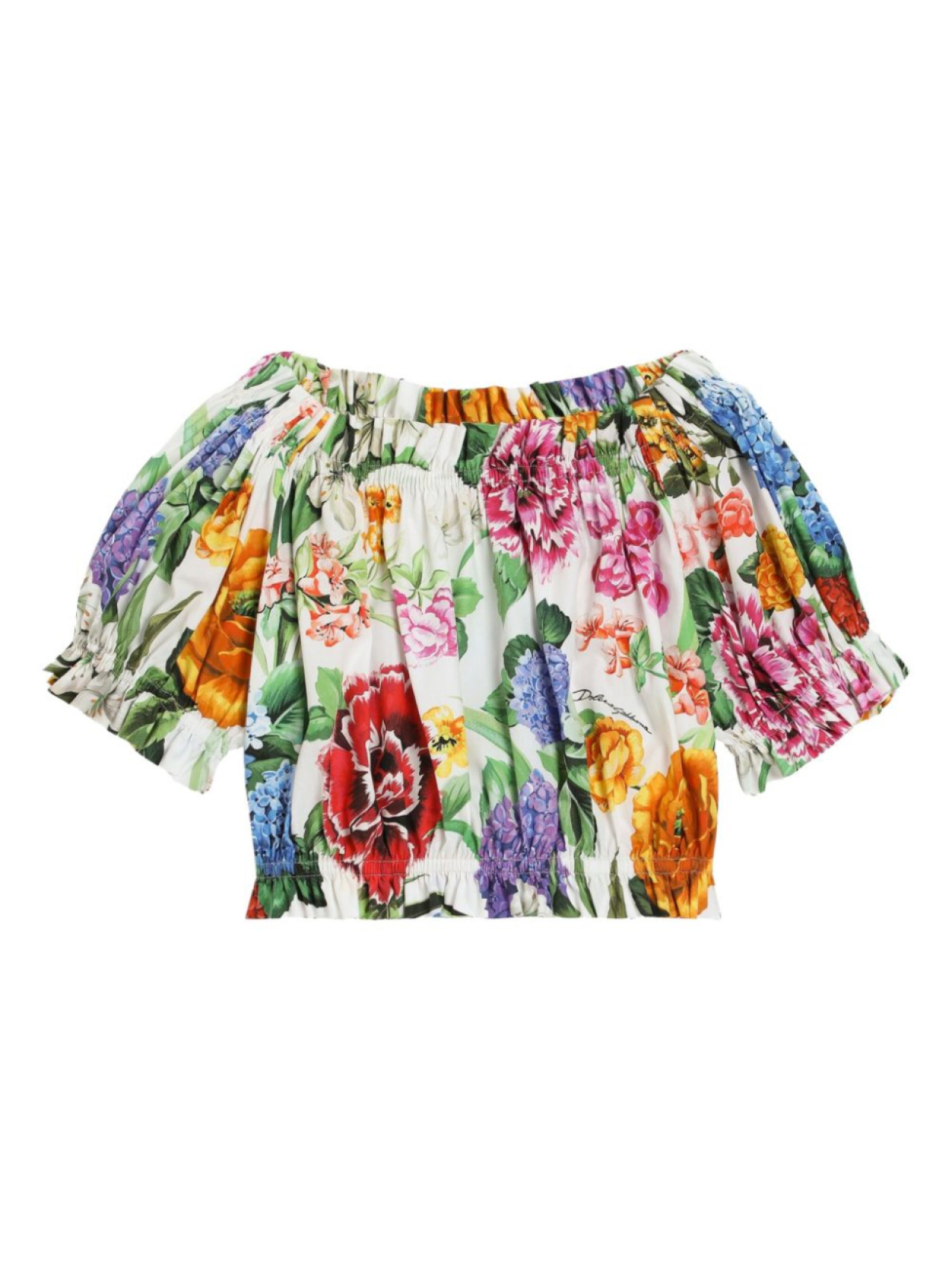 

Dolce & Gabbana Kids блузка с цветочным принтом, белый