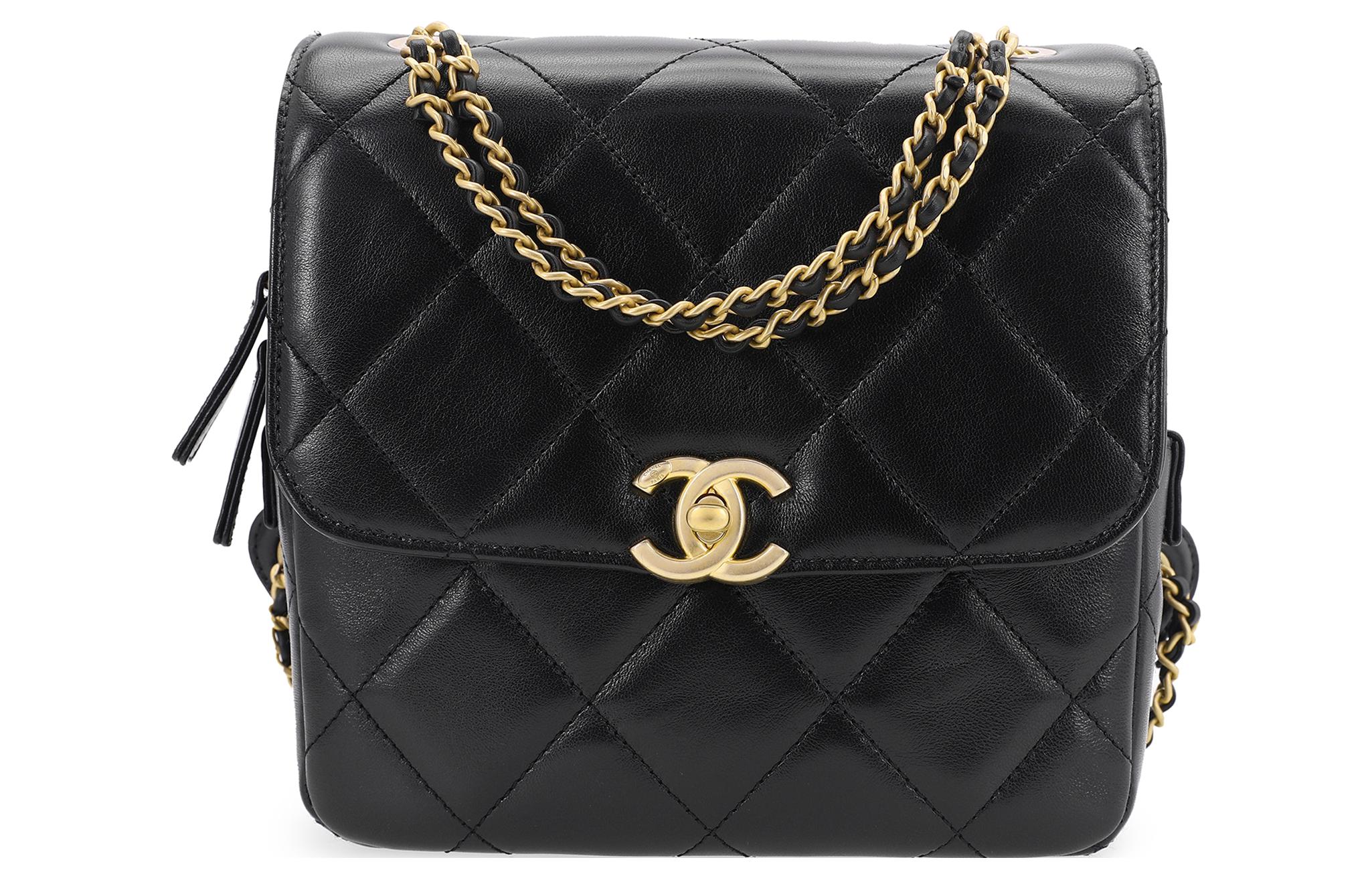 23P SS Рюкзак из овчины женский черный CHANEL — фото 2