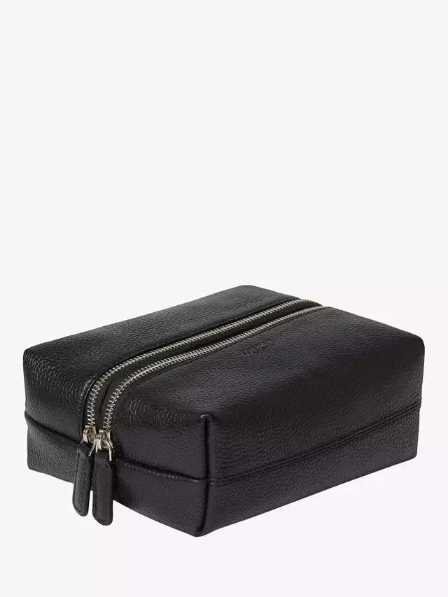 Маленькая косметичка с двойной молнией, черная OSPREY LONDON — фото 2