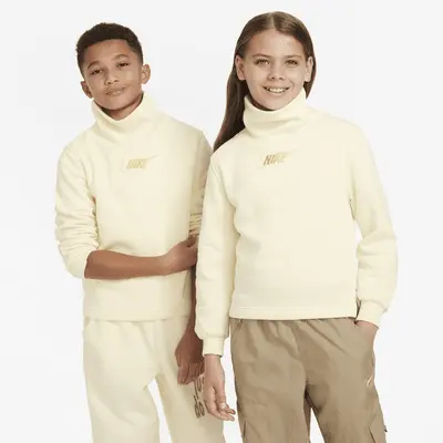 

Топ Nike Sportswear Club Fleece, цвет Coconut Milk/Metallic Gold