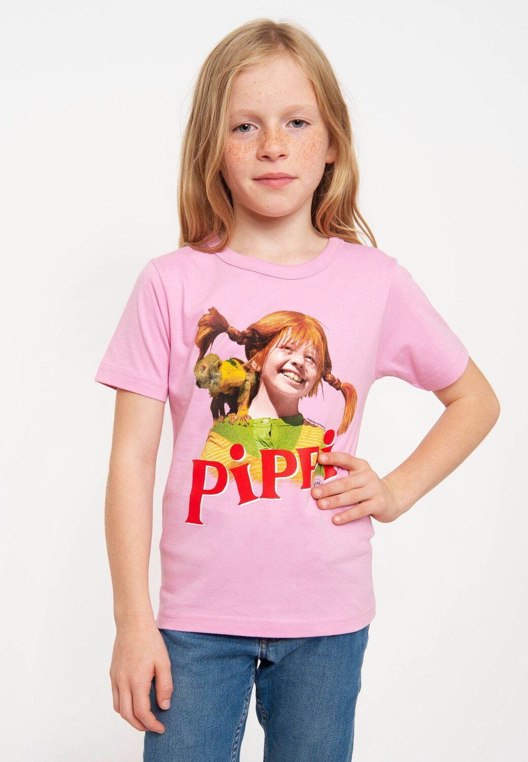 Футболка Organic Kids «Пеппи Длинныйчулок» - Mr Nilsson LOGOSHIRT, светло-розовый — фото 3