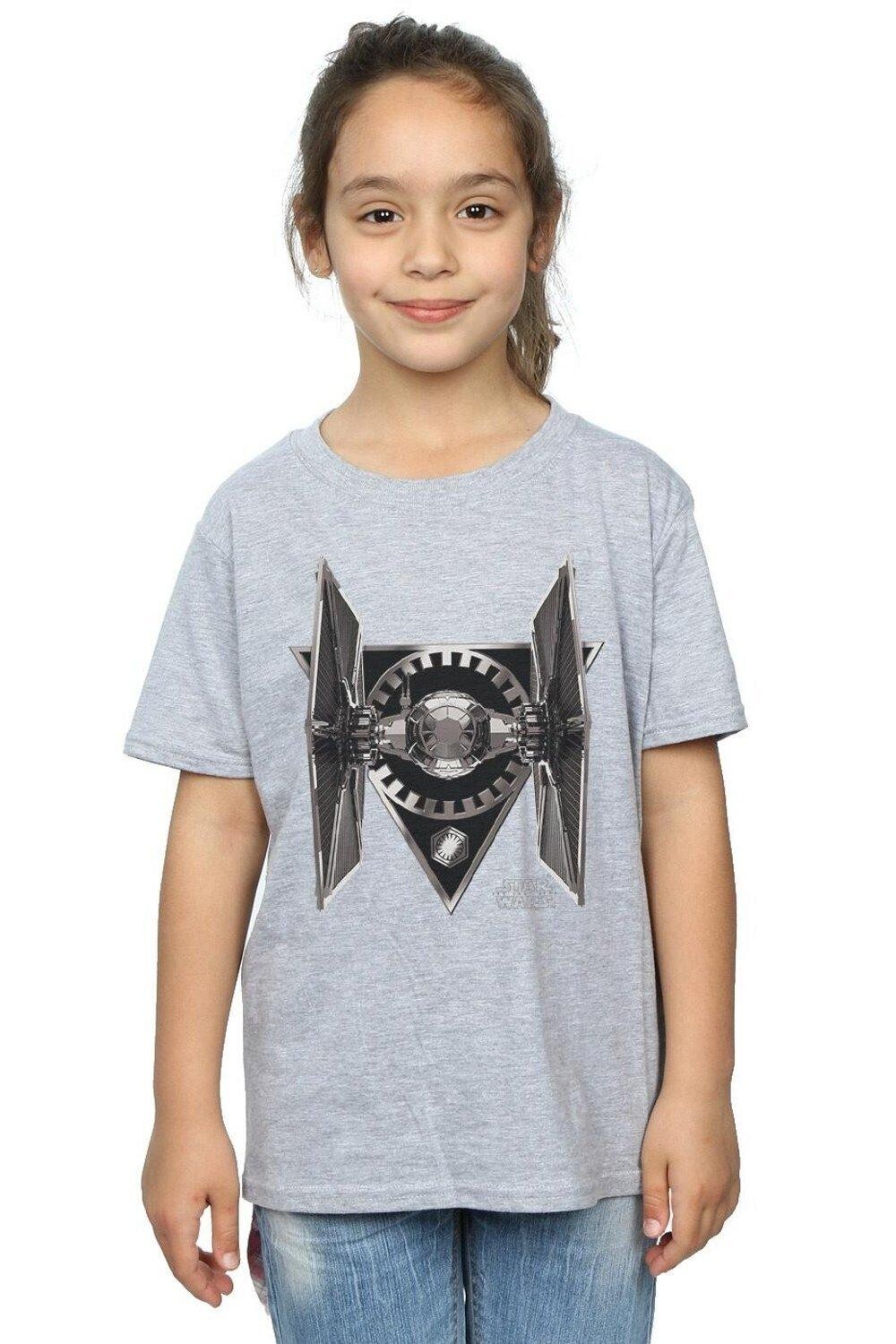 

Хлопковая футболка «Последний джедай TIE Fighter» Star Wars, серый