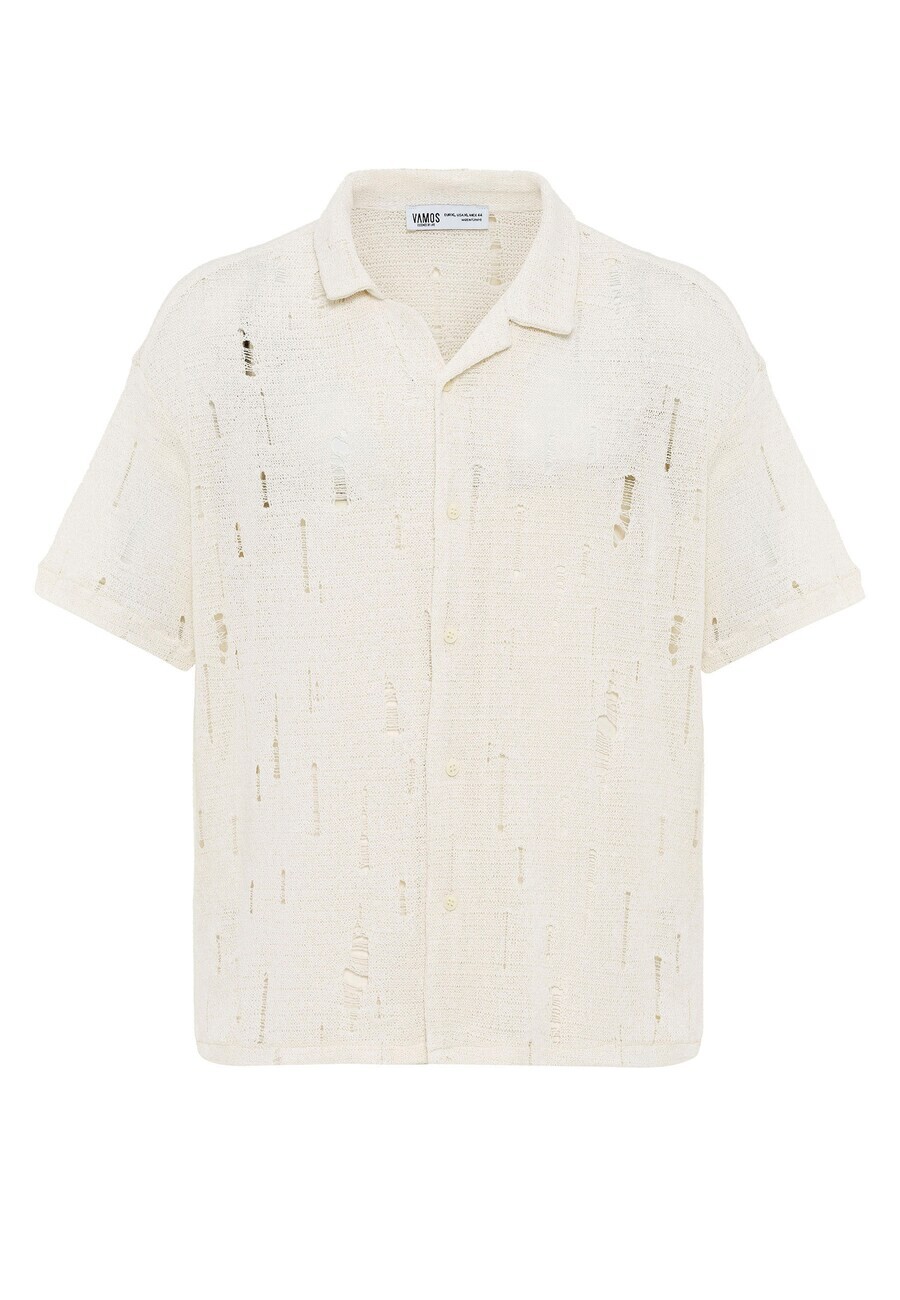 

Повседневная рубашка VAMOS CLO Comfort fit Button Up Shirt, экрю