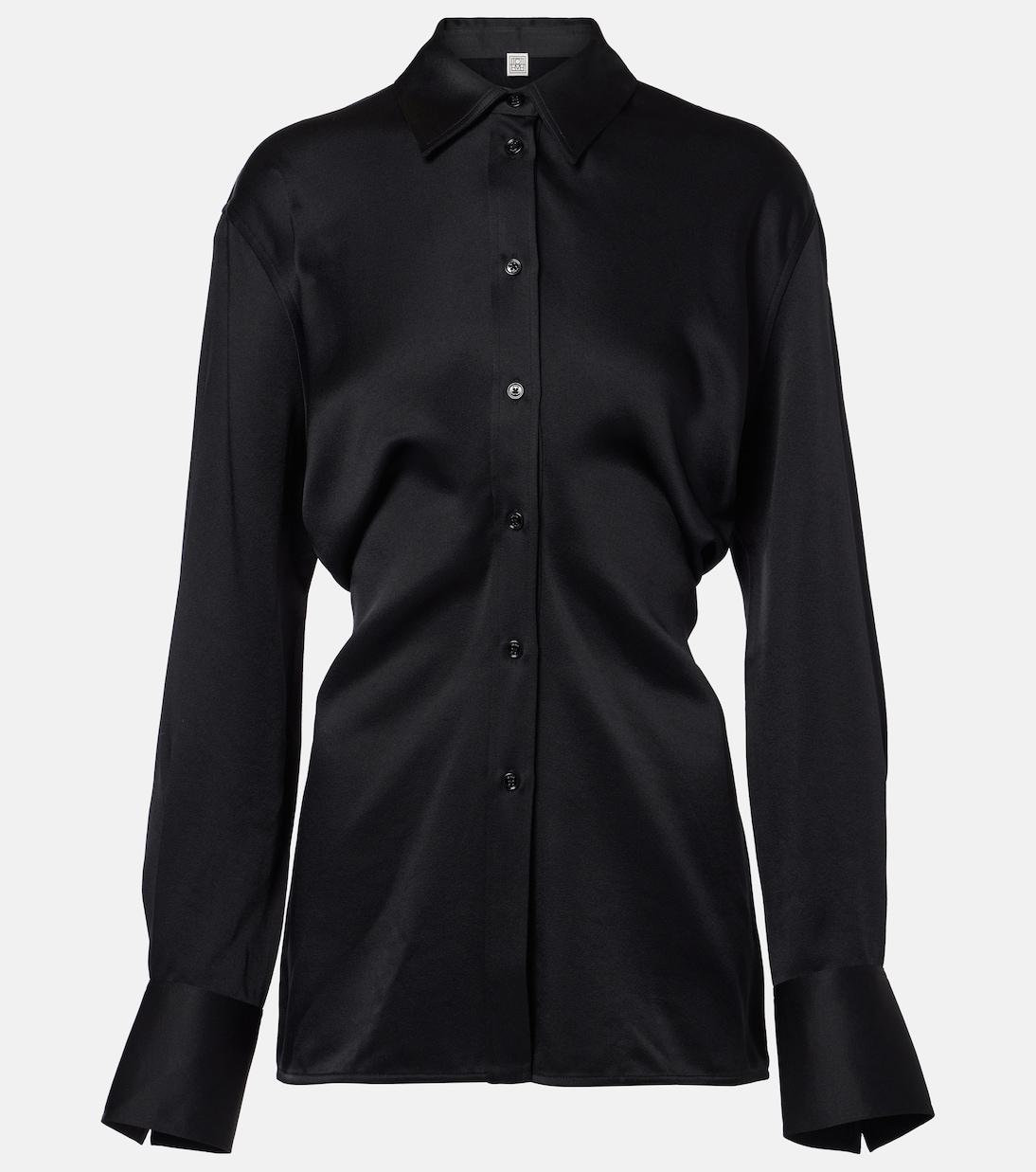 

Свободная атласная рубашка Toteme, черный