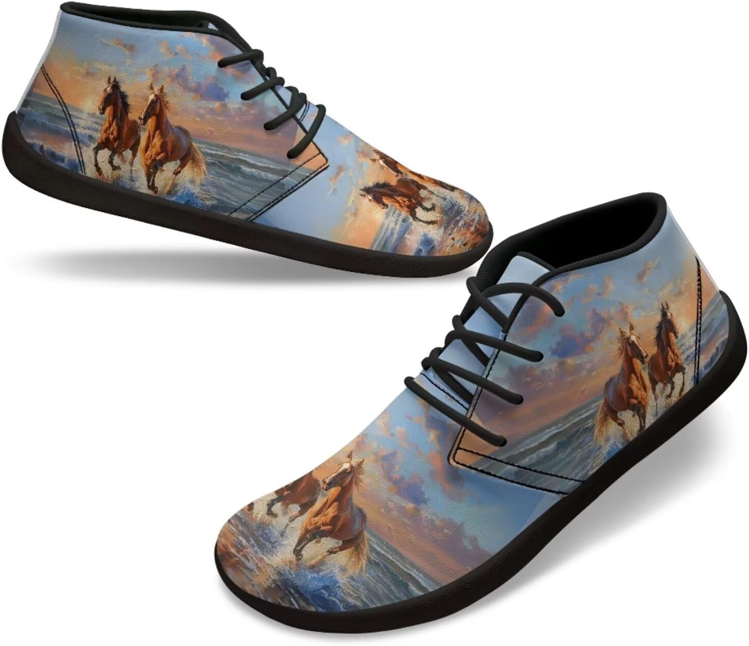 

Мужские кроссовки для ходьбы, походов, кемпинга с нулевым перепадом и противоскользящей подошвой Xixirimido, Horse Running