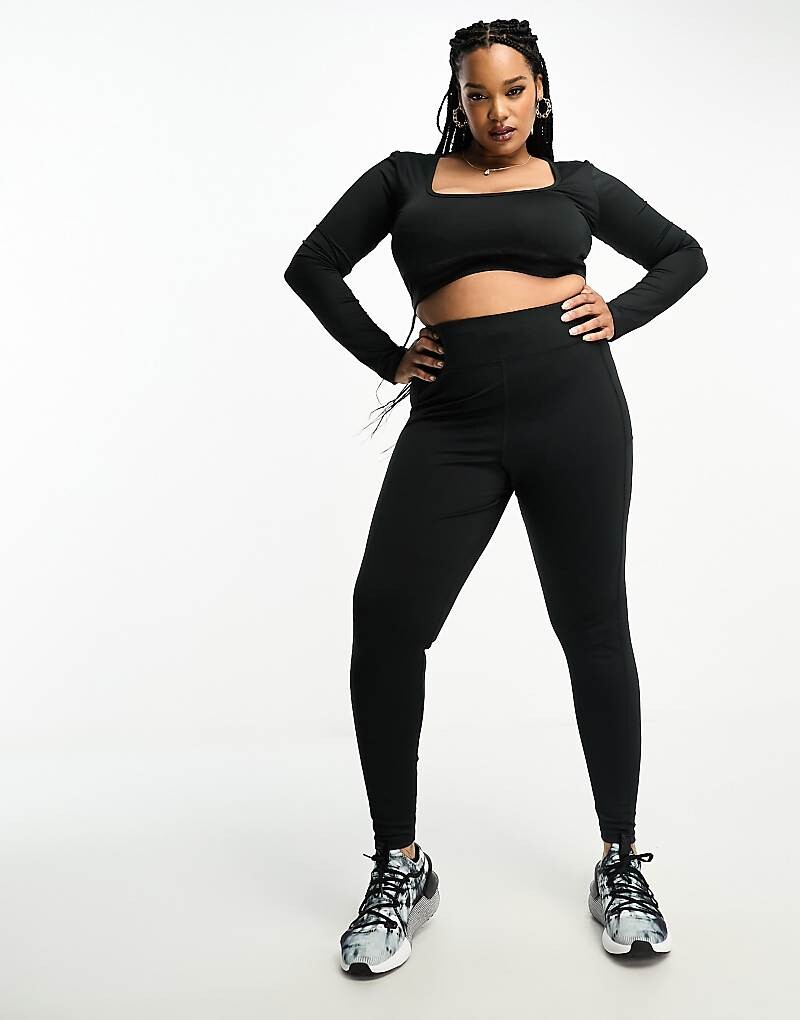 

Леггинсы для бега с запахом ASOS 4505 Curve