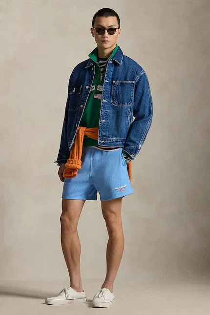 Шорты из эластичной ткани Polo Ralph Lauren, синий — фото 3
