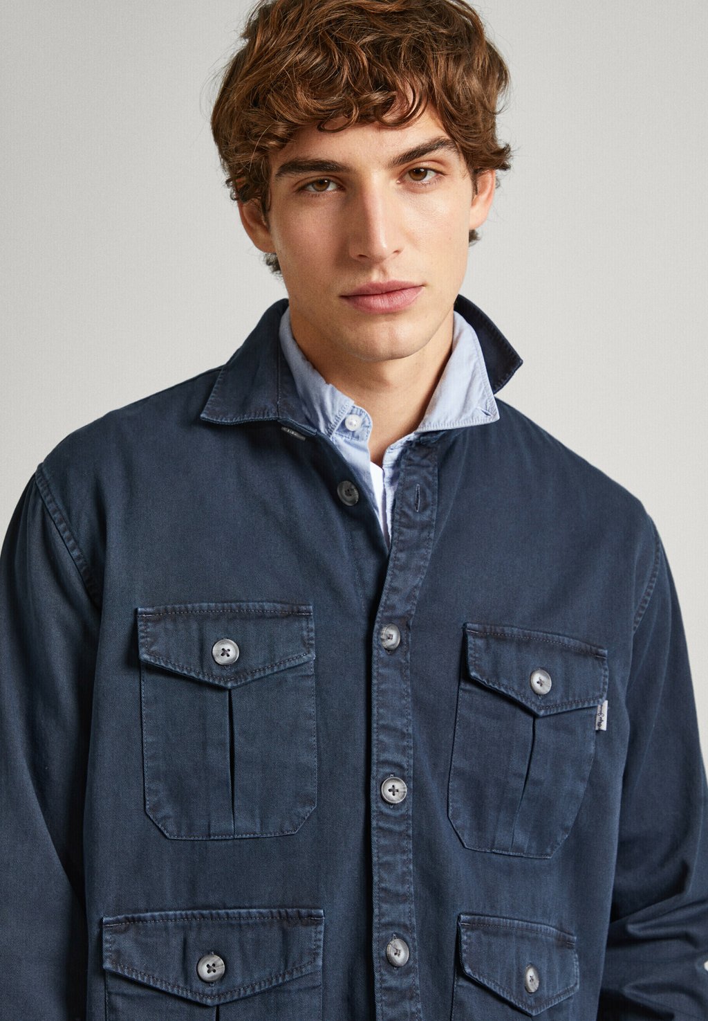 

Рубашка PIERCE Pepe Jeans, темно-синий