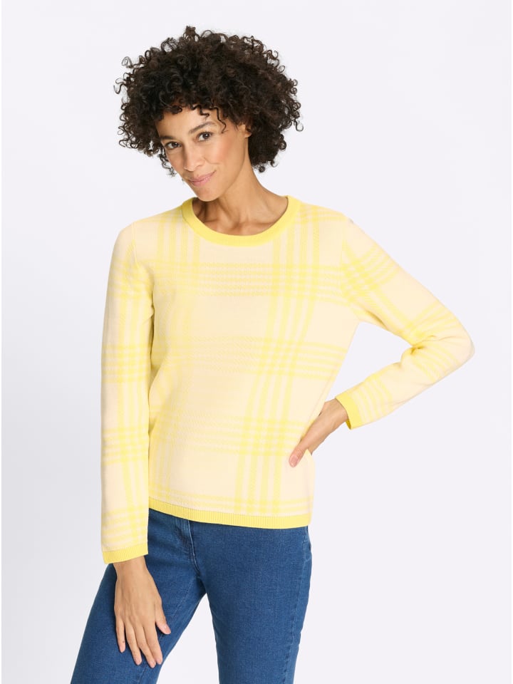 

Свитер с круглым вырезом в лимонно-бежевом цвете Sieh an!