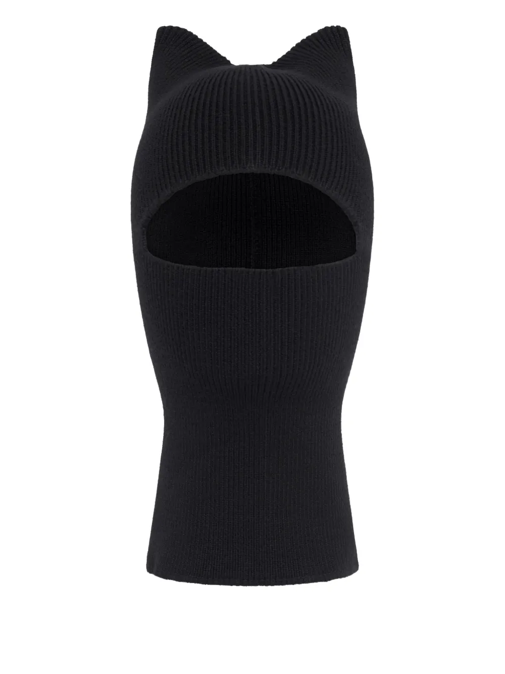 

Шерстяная балаклава с кошачьими ушками Marine Serre, черный