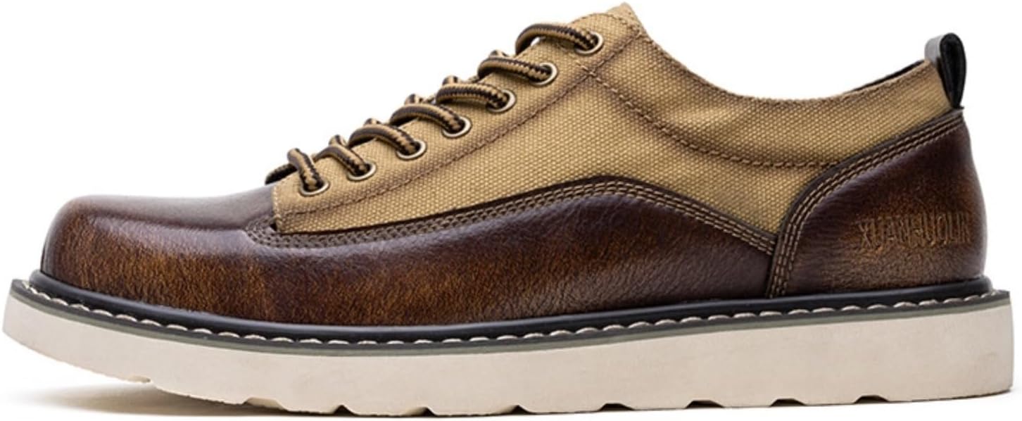

Кожаные тканевые оксфорды, мужские повседневные ретро-кроссовки, низкие, на шнуровке, городские, гибридные, классические Auristia, коричневый