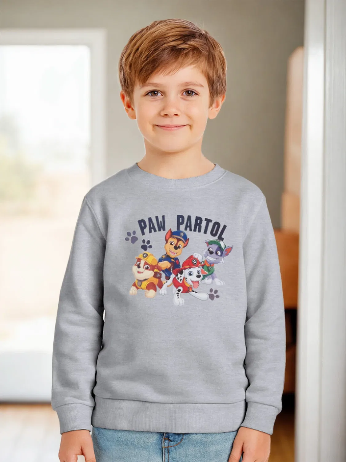 Свитшот детский Paw Patrol, серый — фото 3