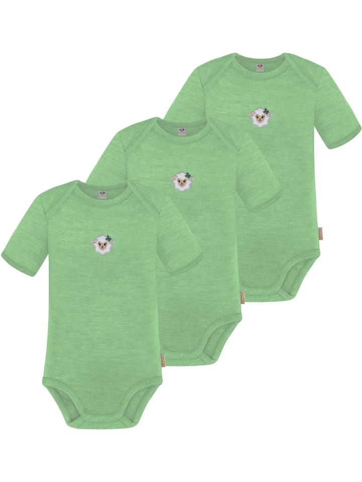 

Normani Outdoor Sports Комплект из 3 детских боди с коротким рукавом из мериносовой шерсти, цвет Тауранга, зеленый