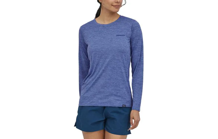 

Футболка женская с рукавом дроп-шелдер Patagonia, thermal синий/sktx