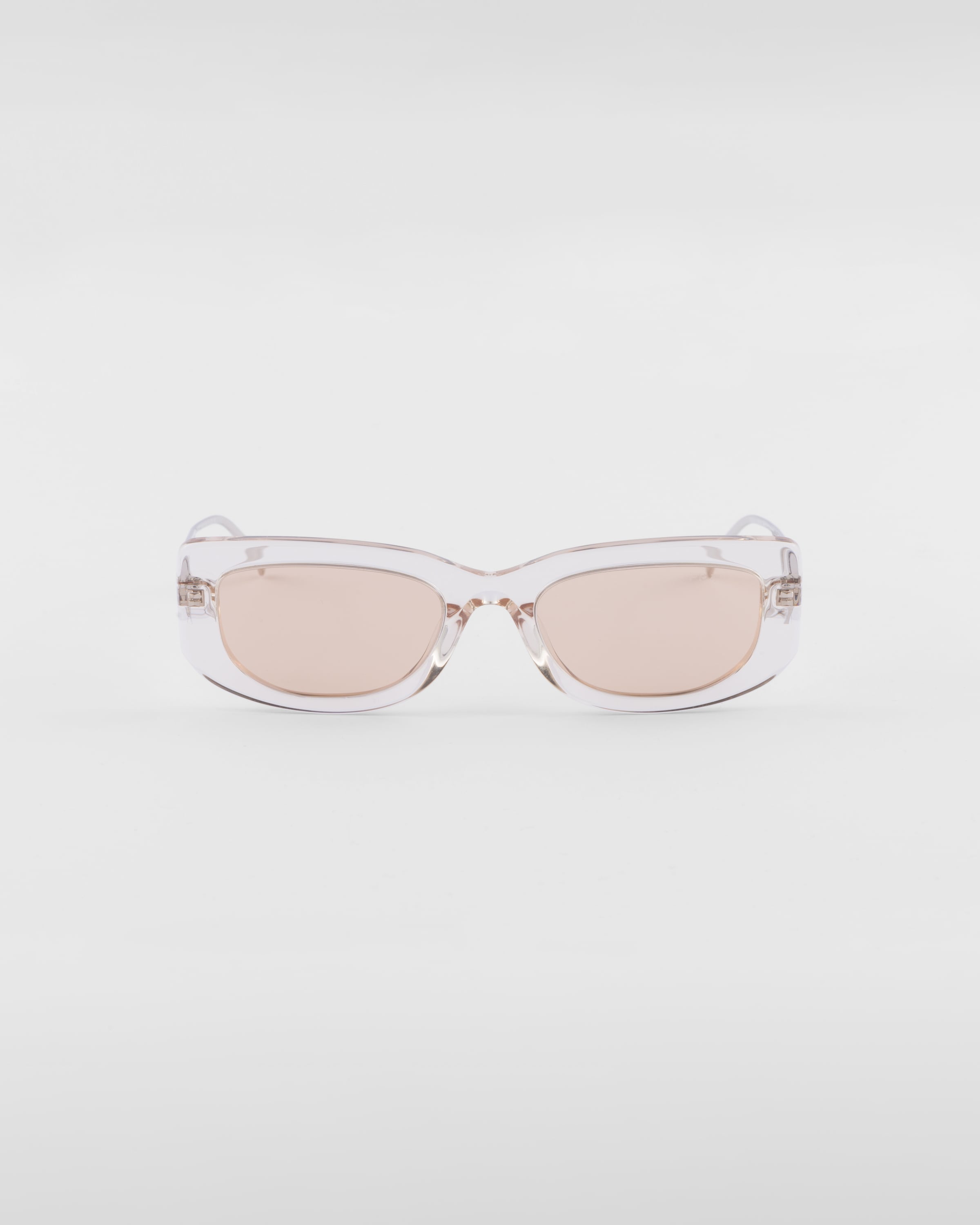 

Солнцезащитные очки с треугольным логотипом Prada, линзы орехово-коричневого цвета