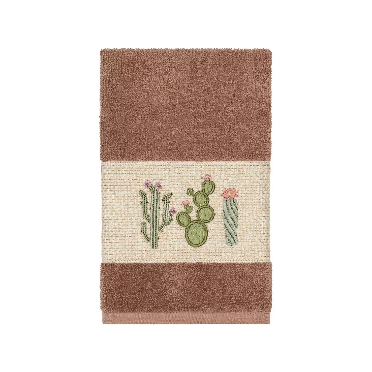 

Linum Home Textiles Турецкий хлопок Mila Набор украшенных полотенец из 3 предметов, бежевый
