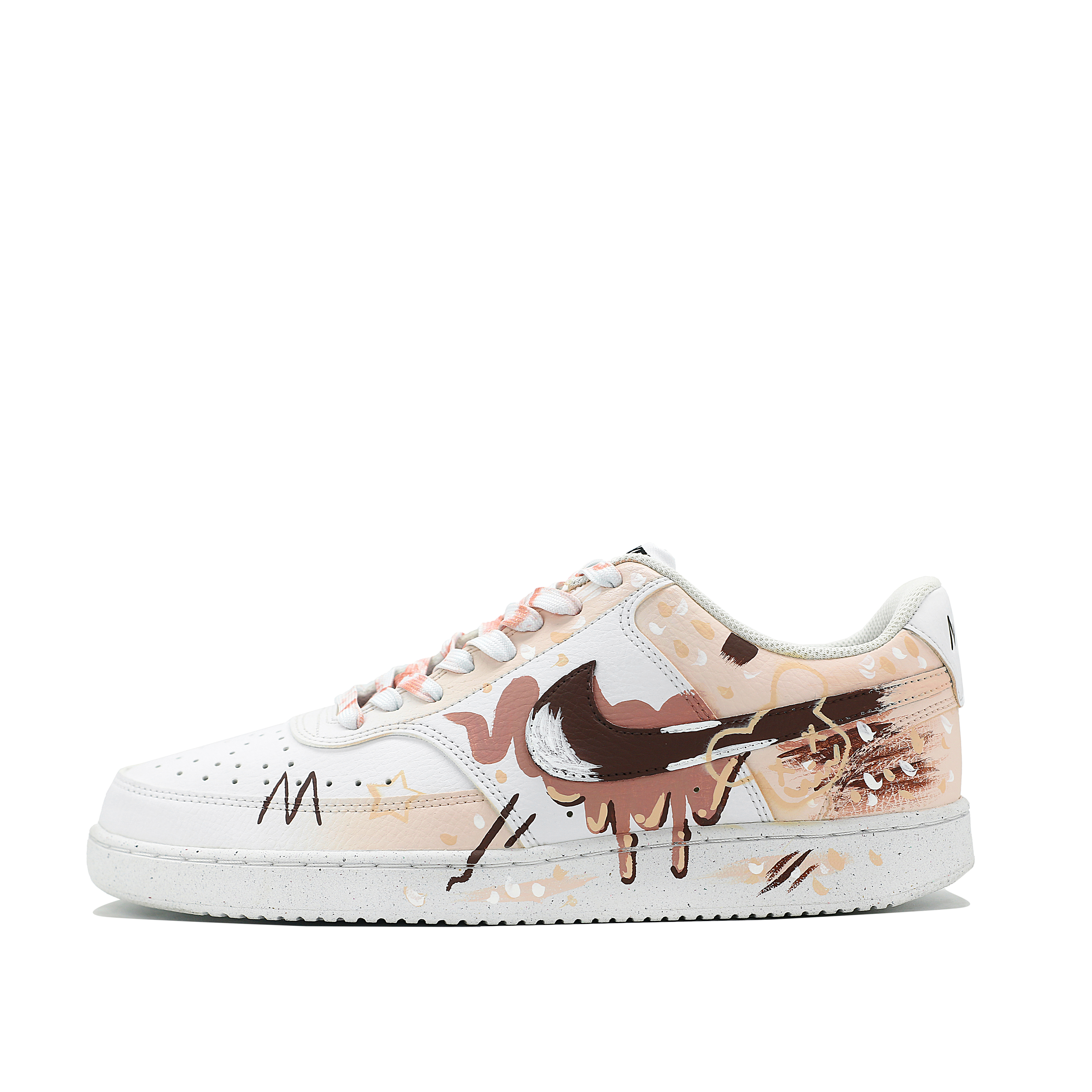

Nike Кроссовки Court Vision 1 Multicolor Red, элегантные, с низким верхом, противоскользящие, износостойкие, мужские, коричневые