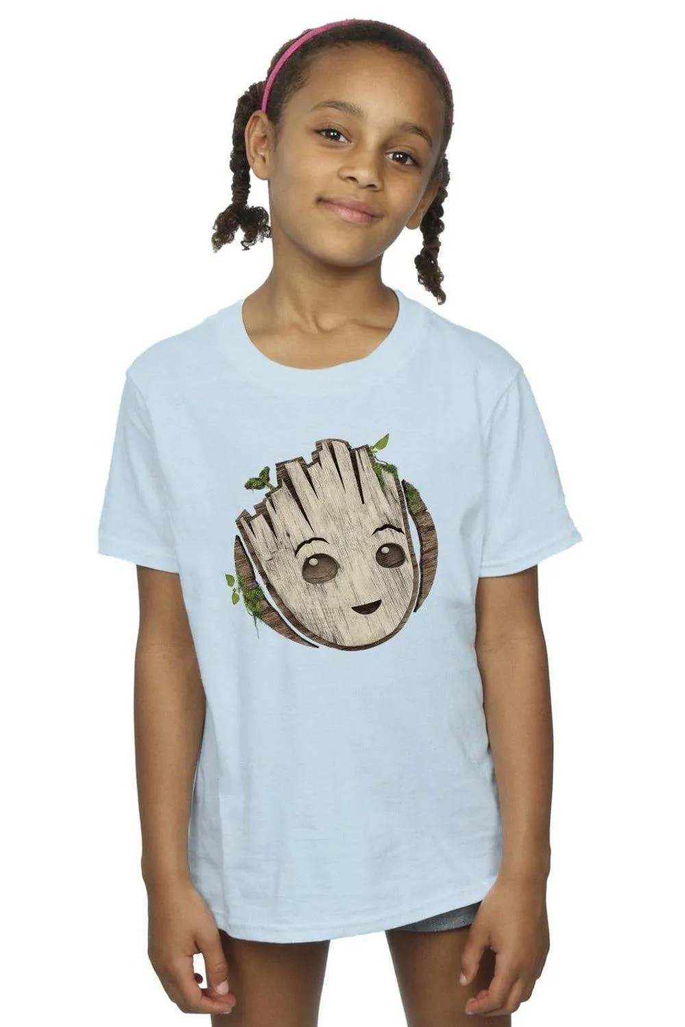 

Хлопковая футболка I Am Groot с деревянной головой Marvel, синий