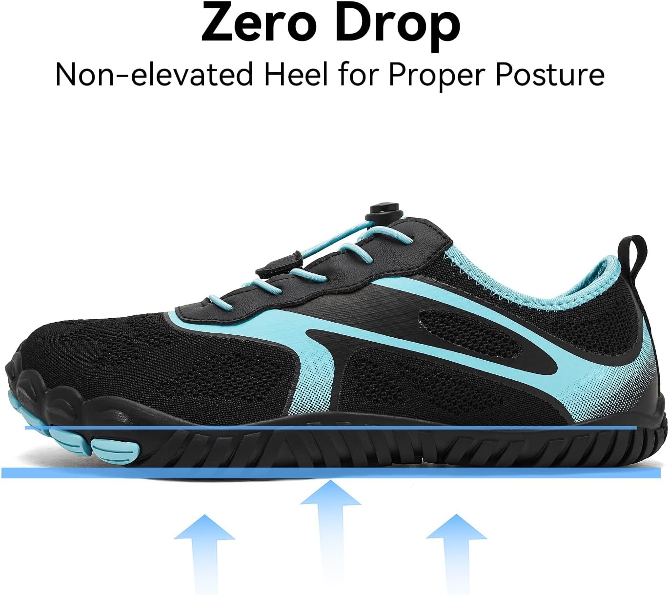 Кроссовки HOBIBEAR Barefoot Shoes for Women Men Wide Toe Box Zero Drop Cross-Training Minimalist Unisex, синий — фото 3