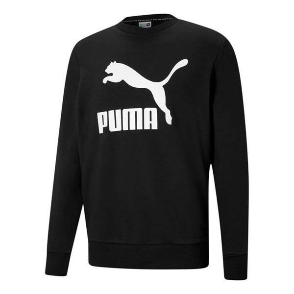 

Свитер classics logo crew tr sweater 'black white' Puma, черный