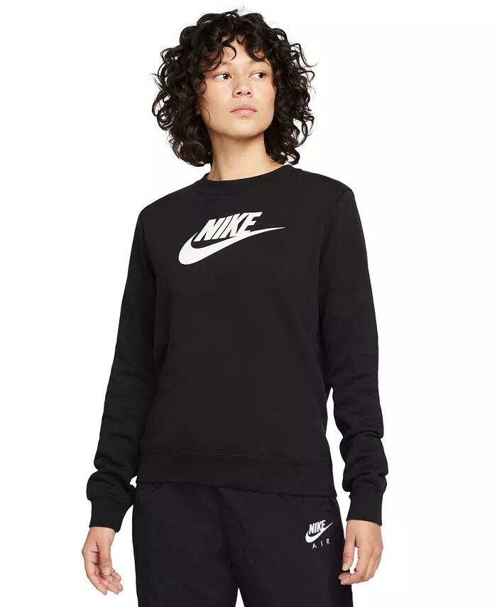 

Женская спортивная флисовая толстовка с логотипом Club Nike, черный