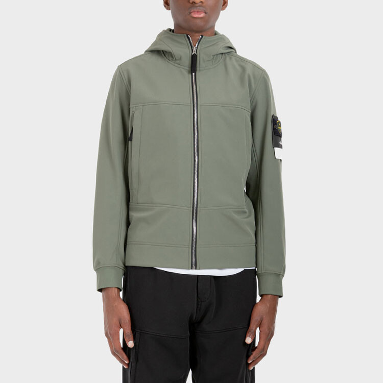 Куртка мужская зеленая Stone Island, зеленый — фото 4