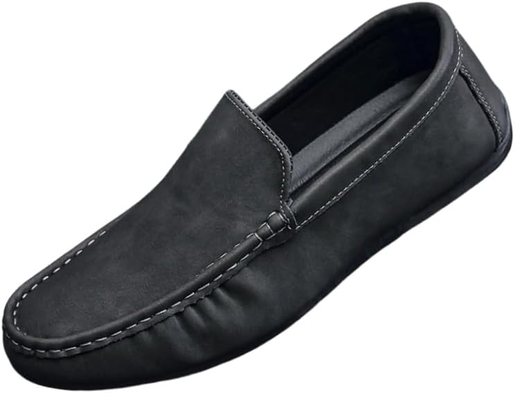 

Мужские лоферы HoaloX, низкий каблук, легкие и дышащие, с верхом из ПУ, модные и стильные, подходят для повседневной деловой и повседневной носки, серый