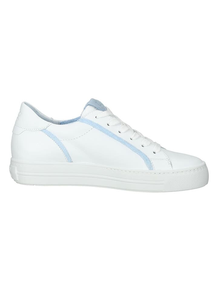 Кроссовки на шнуровке Paul Green Leder-Sneakers, цвет Weiß/Hellblau — фото 3