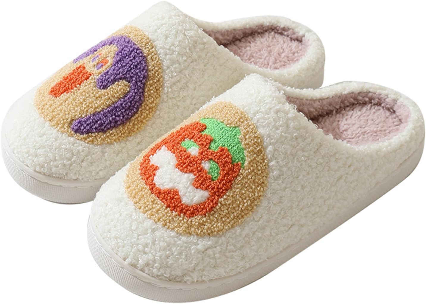 

Женские и мужские тапочки с милым мультяшным узором на Хэллоуин и Рождество, с антискользящей подошвой, уютные домашние зимние тапочки из мягкого плюша, теплые, подарок для девушки Coleyn, Little Pumpkin