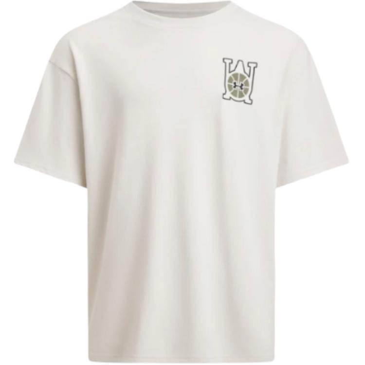 

Футболка Hoops SS25 Courtside мужская Under Armour, белый