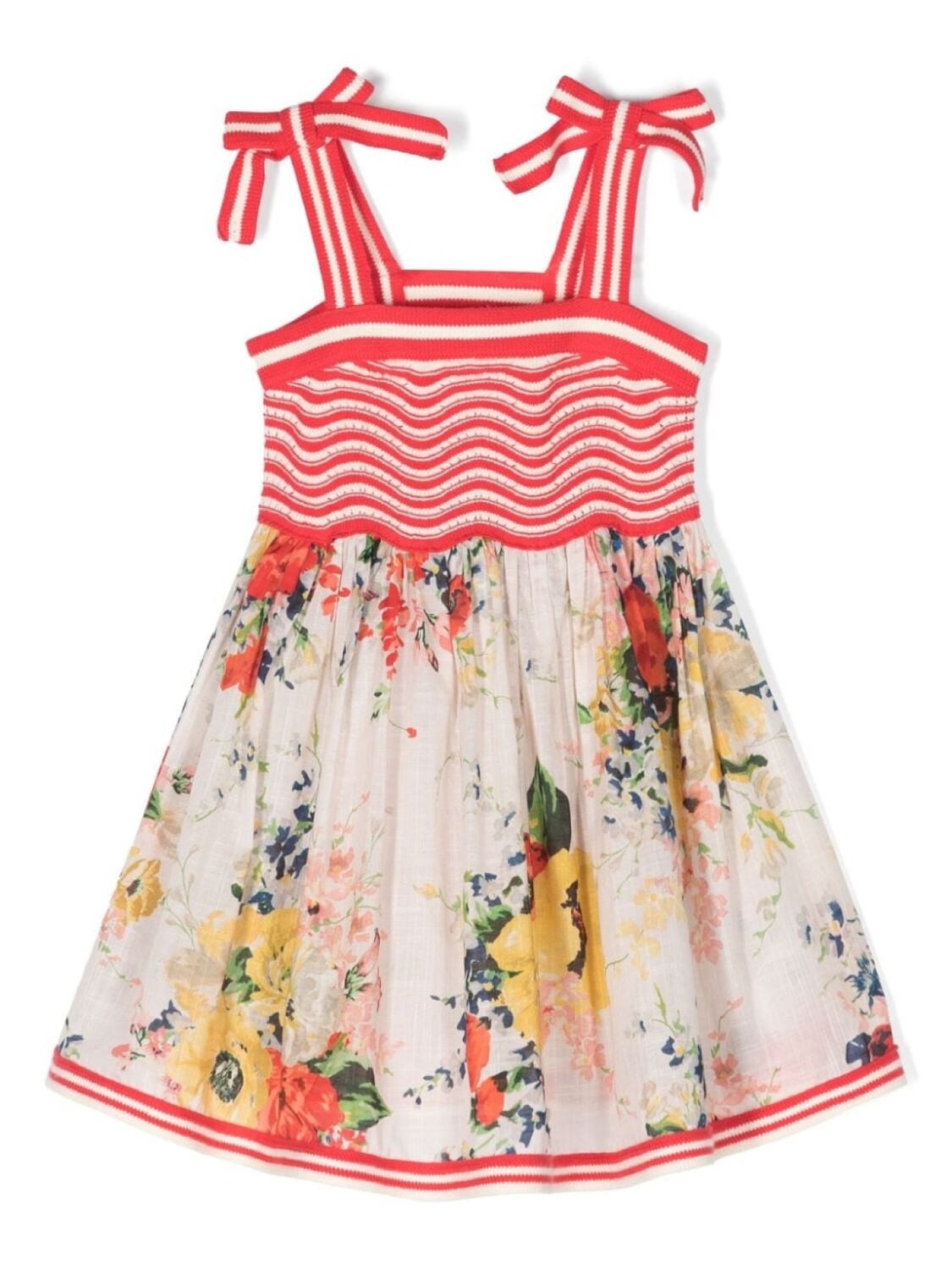 

ZIMMERMANN Kids расклешенное платье Alight, красный