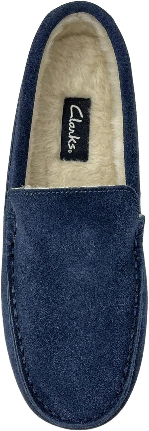 Тапочки с мехом Clarks, Navy — фото 3