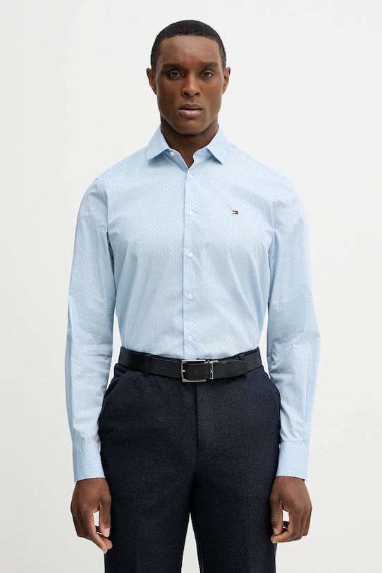 

Хлопковая рубашка Tommy Hilfiger, синий