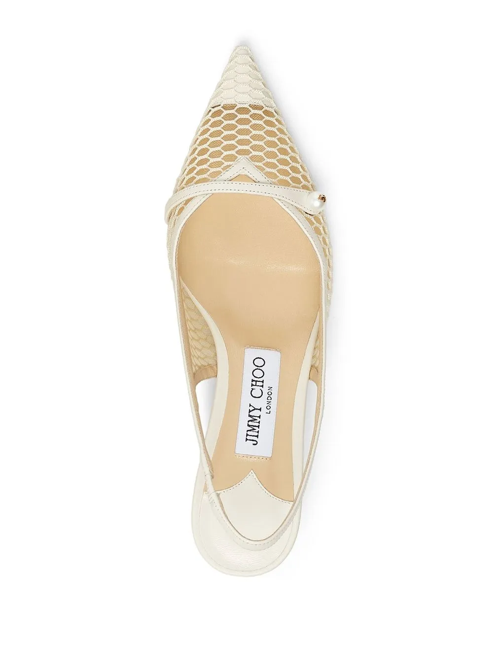 Туфли Amita 45 с ремешком на пятке JIMMY CHOO, белый — фото 4