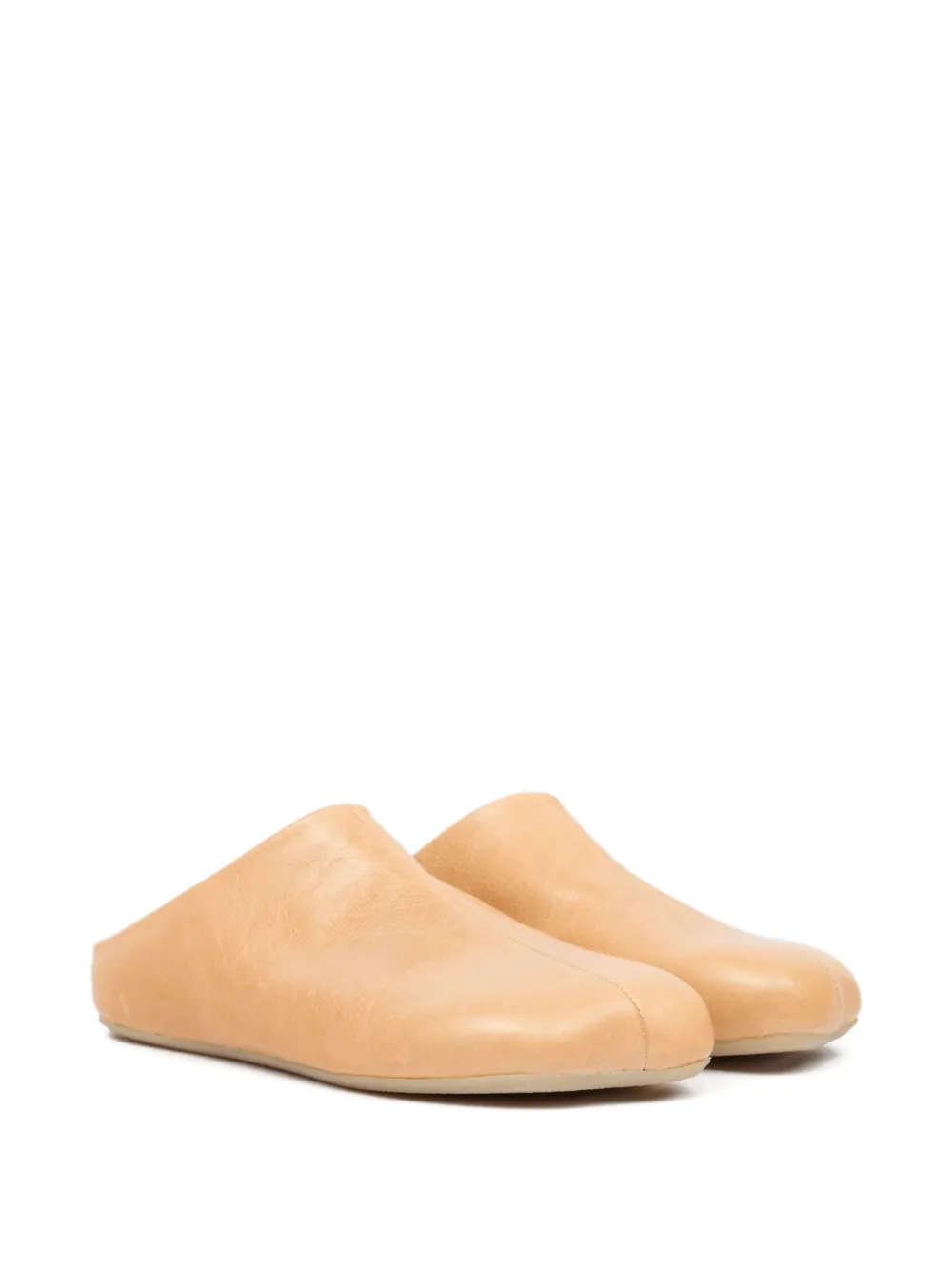 Однотонные слиперы Mm6 Maison Margiela, бежевый — фото 2