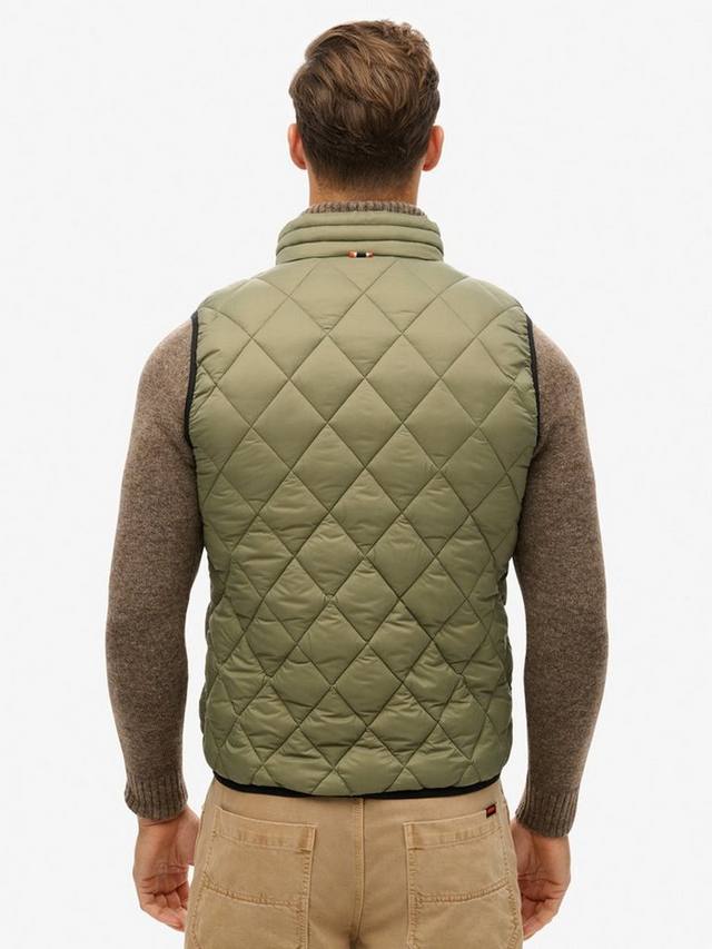 Утепленная жилетка Diamond Quilt Fuji Lite Superdry, Dusty Olive Green — фото 2