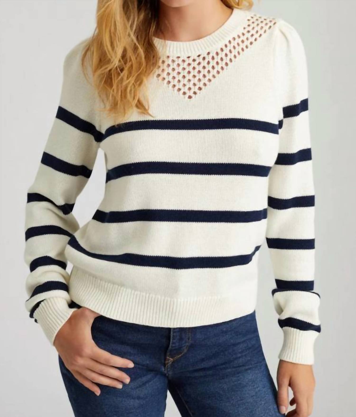 

Свитер Lucy Stripe в меловом цвете Multi 525 America