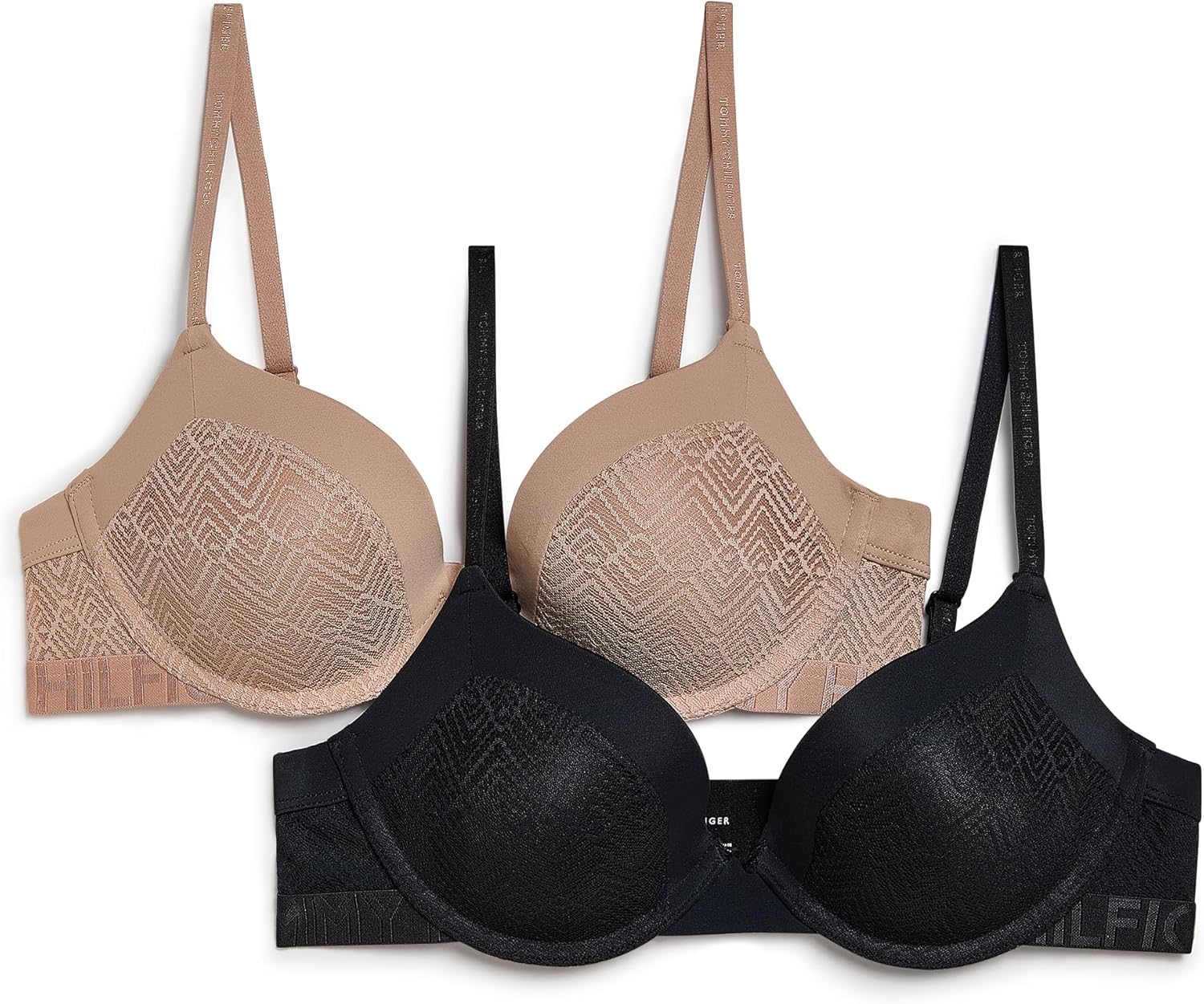 

Женский микробюстгальтер Tommy Hilfiger с кружевом и легкой подкладкой, упаковка 2 шт., Roebuck/Black